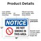 Signmission Do Not Smoke In This Area OSHA Notice Sign, Plastic, 18in W x 12in L, 2PK OS-2PACK-NS-P-1218-L-15482 - alternate 3